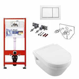 Комплект унитаз безободковый Villeroy&Boch Omnia Architectura Direct Flush и инсталляция TECE base kit 4в1